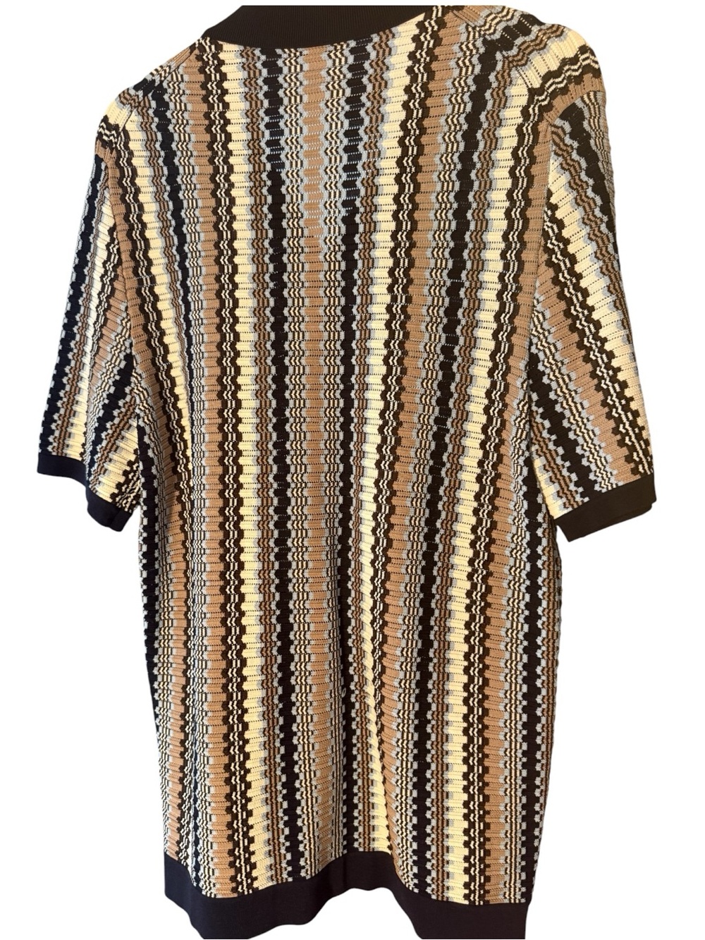 Reiss Multicolor Striped Knit Cardigan — Navy, Brown, Cream - Picture 2 of 3